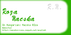 roza macska business card